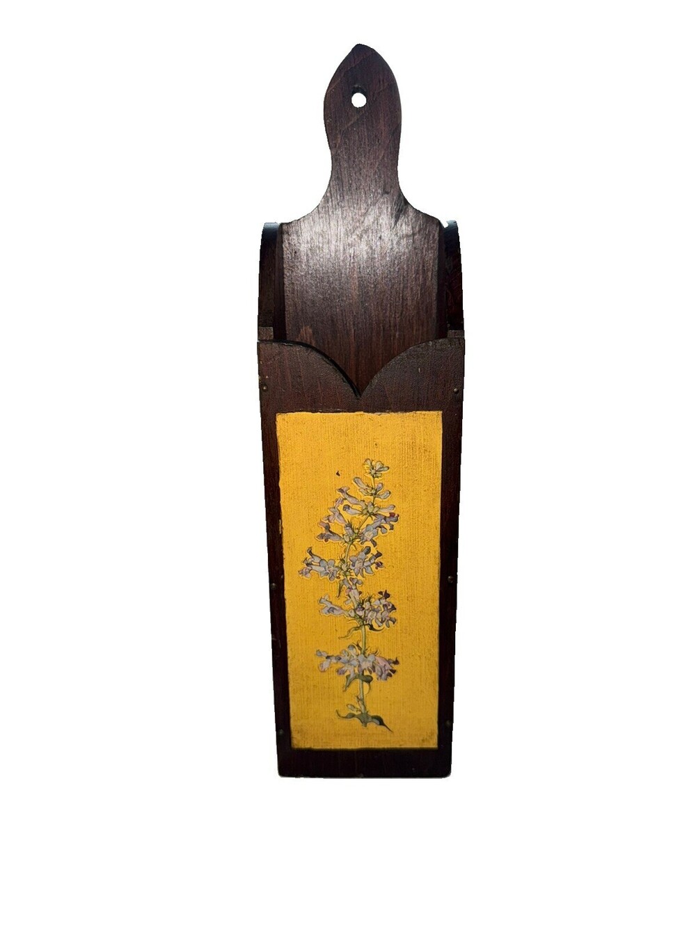 Vintage Wooden Hanging Wall Pocket Candle-box, match box, cottagecore